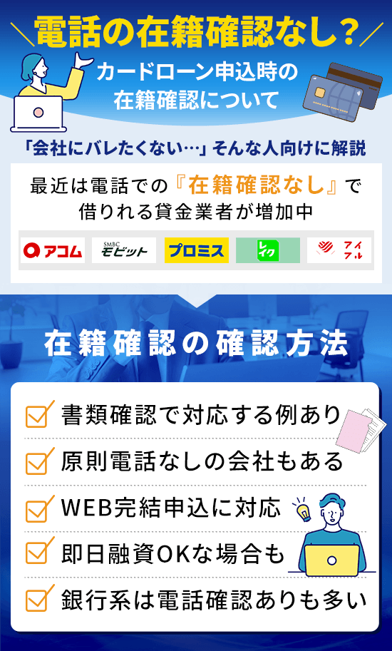 電話での在籍確認なしのカードローン